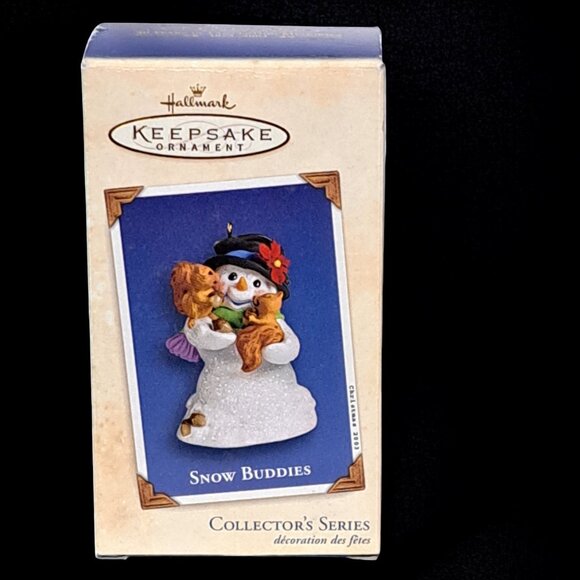 2003 Snow Buddies #6 Hallmark Ornament - Snowman With Squirrels . - Picture 2 of 12